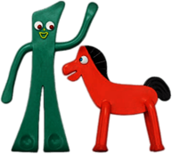 Gumby Standing Next To Pokey
