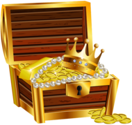 Treasure With Crown and Jewels