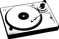 Vintage Turntable Clipart