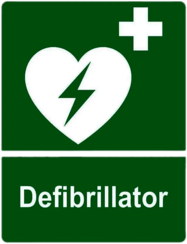 AED Defibrillator Sign