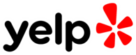 Yelp logo white outline