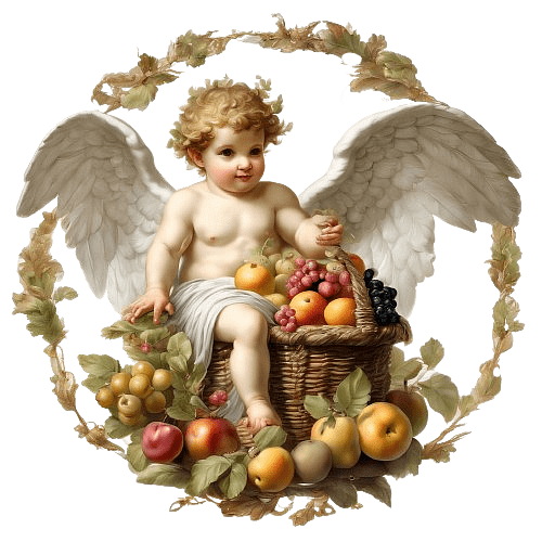 Cherub with a Basket of Abundance