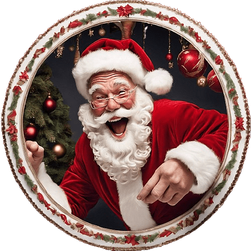 Ecstatic Santa Claus
