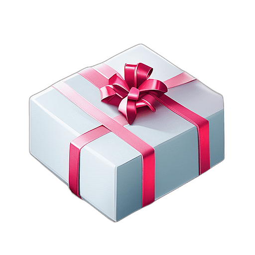 Small, Flat Gift In Pastel Pink Wrapping Paper With A Delicate Lace Ribbon, Minimalist - Single Christmas Present, Wrapped In Exquisite Festive Wrapping, Minimalist, No Shadow