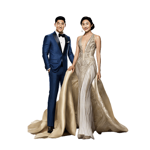 Constance Wu and Henry Golding in Crazy Rich Asians
