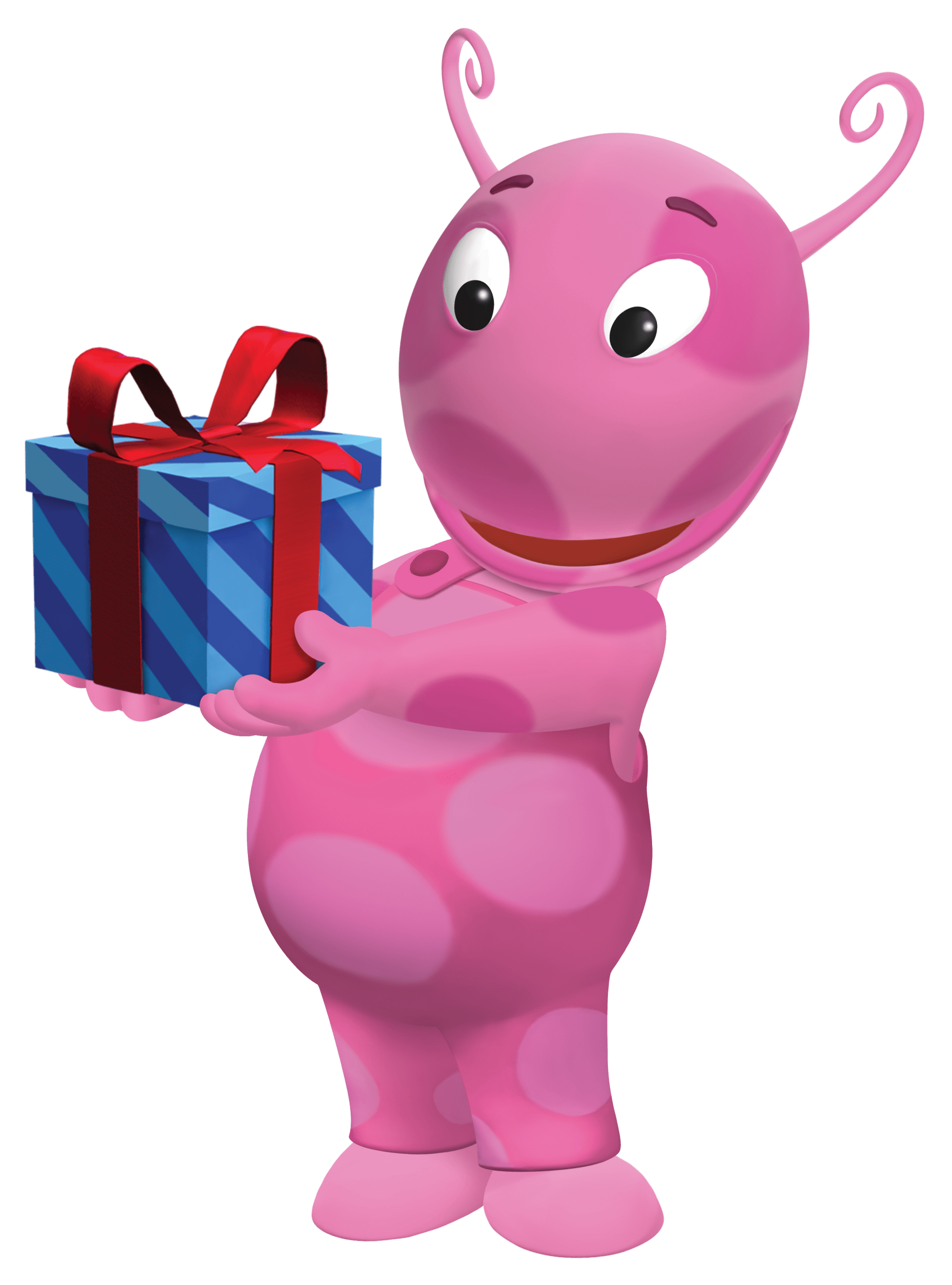 Uniqua Holding A Present