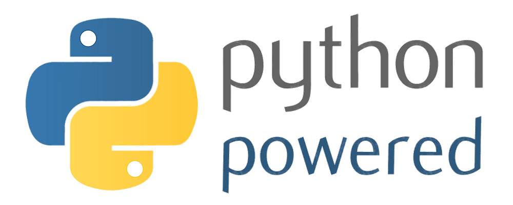 Python Powered logo landscape