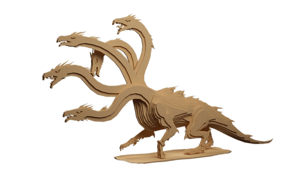 Wooden Hydra Figurine