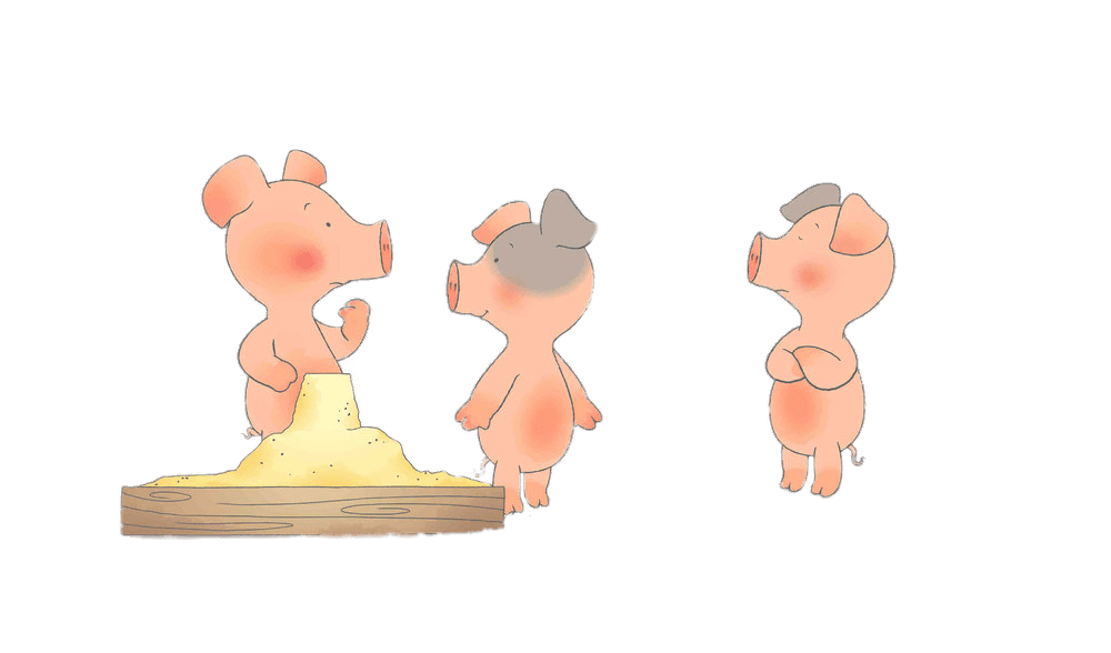 Wibbly Pig and Two Friends Near the Sandpit