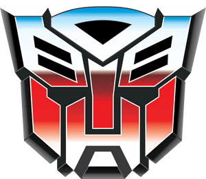 Transformers Logo Red Silver Blue
