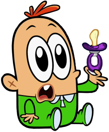 Bunsen Character Baby Mikey Munroe Holding Pacifier