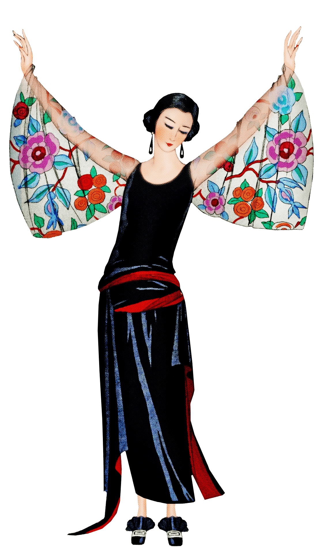 Art Nouveau Roaring Twenties Standing Woman