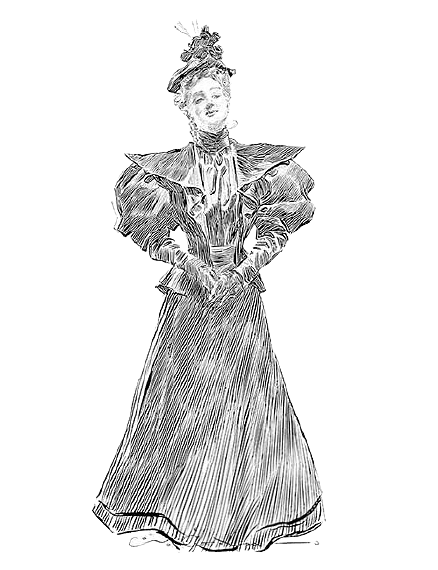 Standing Victorian Lady Portrait
