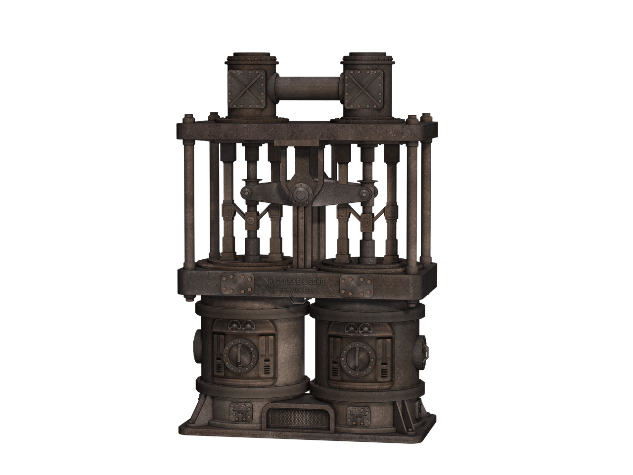 Machine Double Tubes Front View