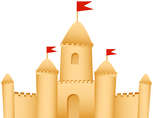 Playful Sand Castle Clipart