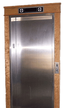 Elevator with Brown Frame