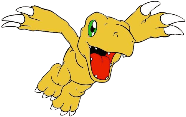 Digimon Character Agumon Flying