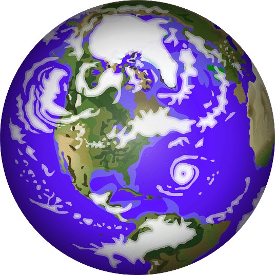 Planet Earth with Clouds