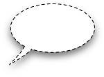 Oval Speech Bubble with Dotted Line