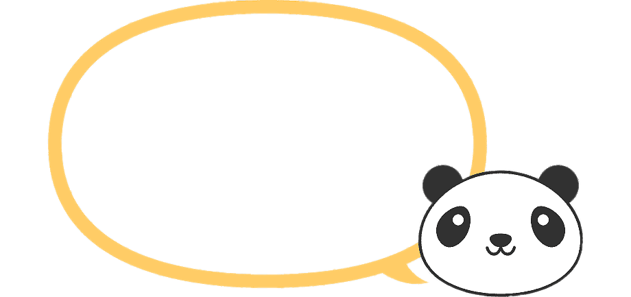 Panda with Speech Bubble