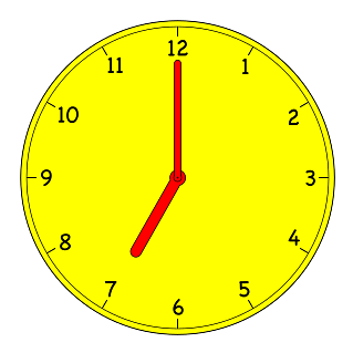 Analogue Clock 7:00