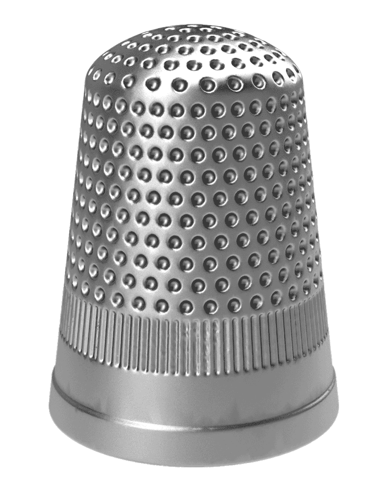 Grey Metallic Thimble
