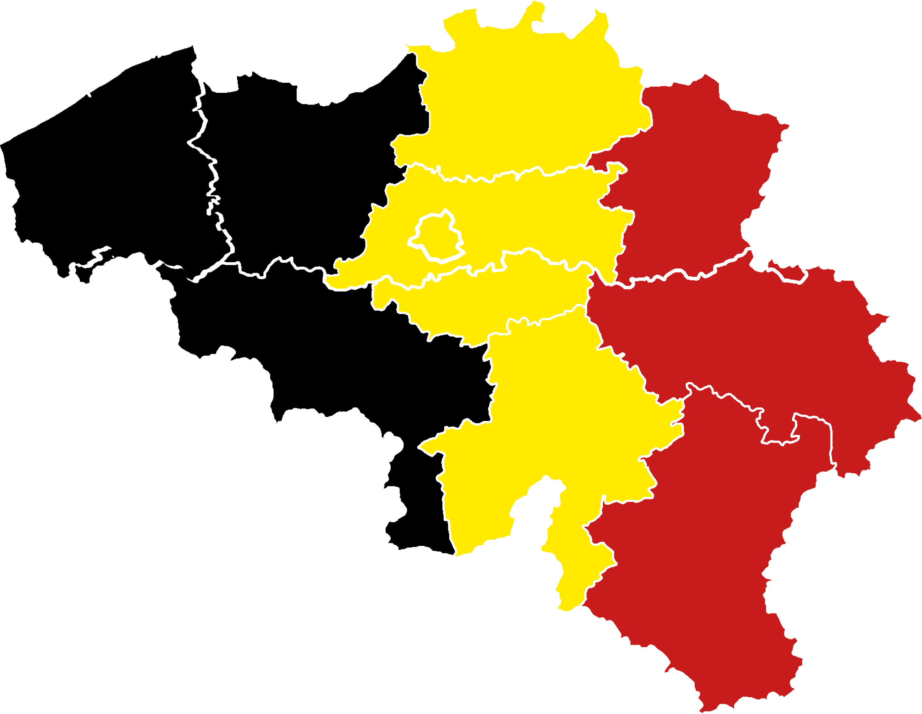 Belgium Flag Map