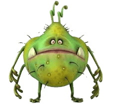 Flu Virus Looking Sad