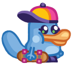 Lips the Duck Billed Brattypus With His Skateboard