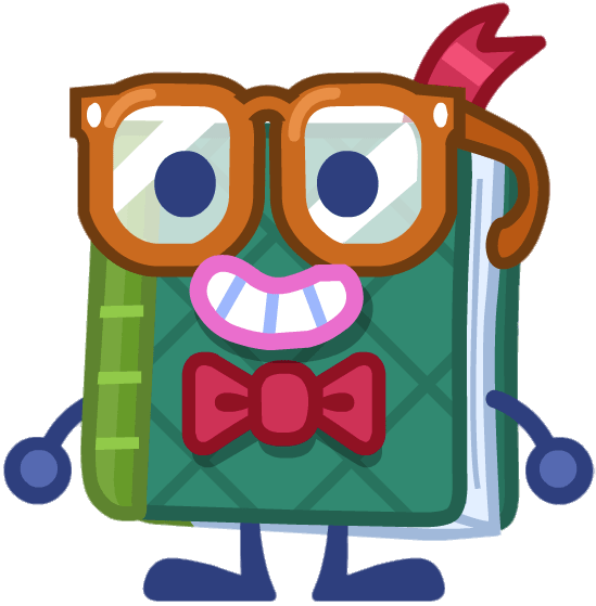 Peeps the Bowtied Bookling Grinning