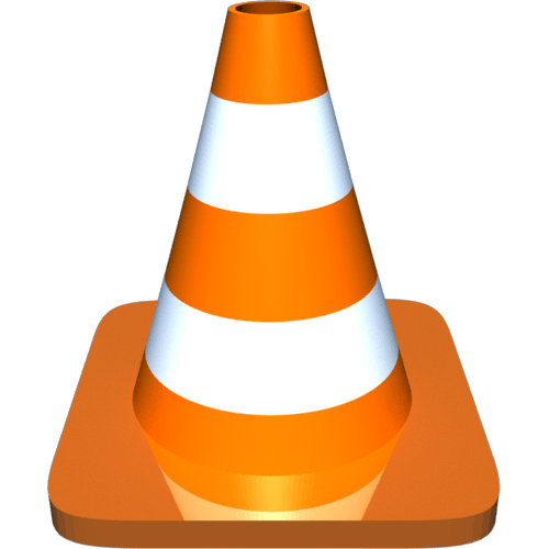Traffic Cone Face Illustration