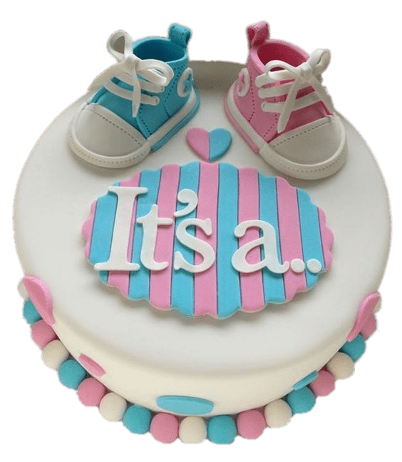 Gender Revealing Cake Shoe Decoration