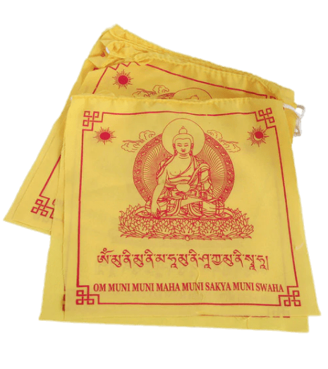 Yellow Buddhist Prayer Flags
