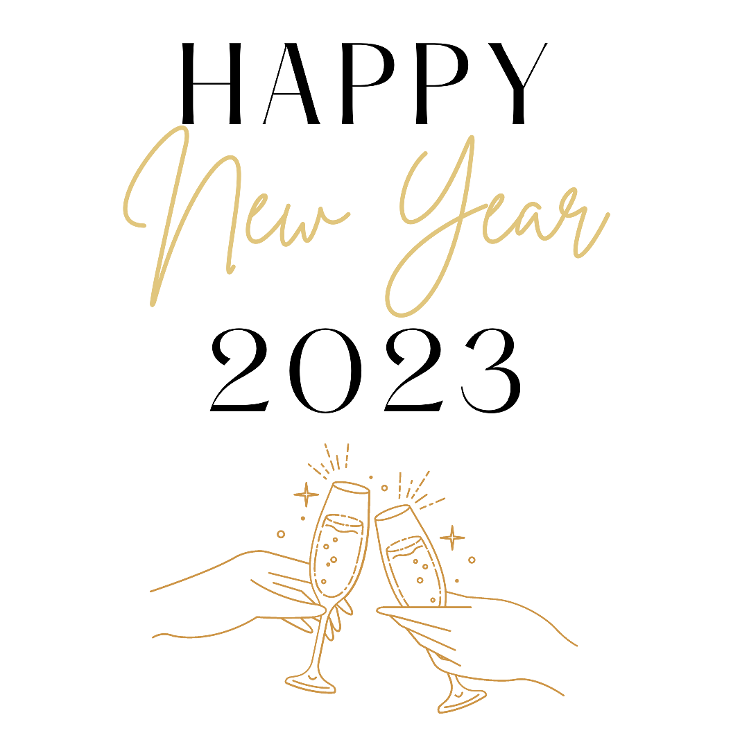 Happy New Year 2023 Champagne Celebration