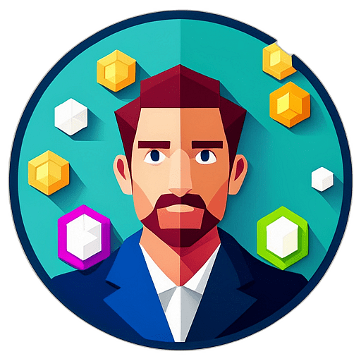 News Aggregation, Minimalist App Icon - Circle Icon Bevel Border