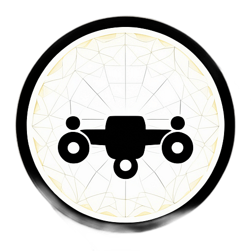Drones & Remote Control, Minimalist App Icon - Circle Icon Bevel Border