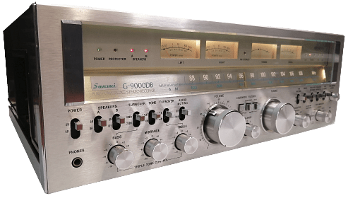 Vintage Silver Sansui Amplifier