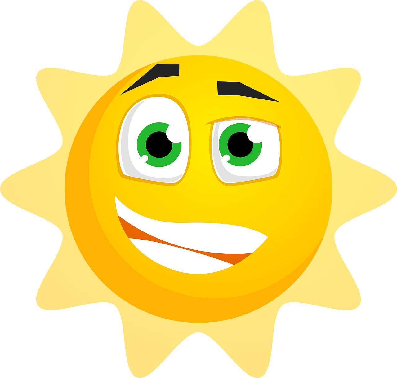 Circle Sun Cartoon Emoji
