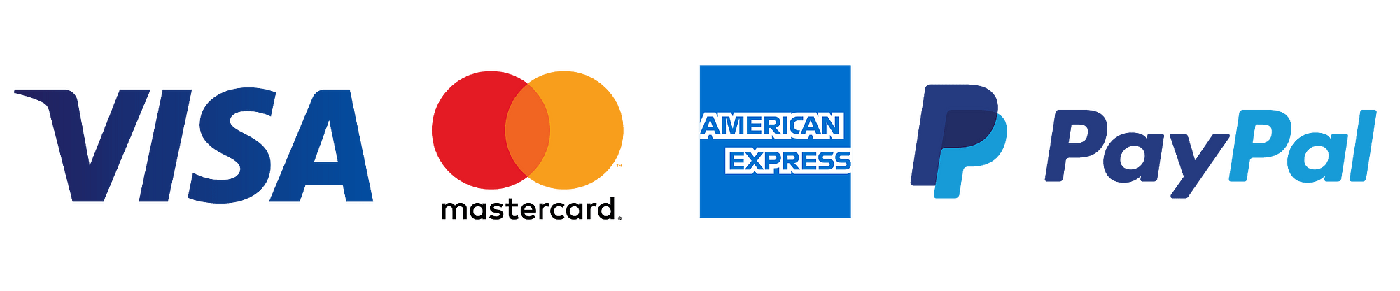 Visa Mastercard American Express Paypal Logos