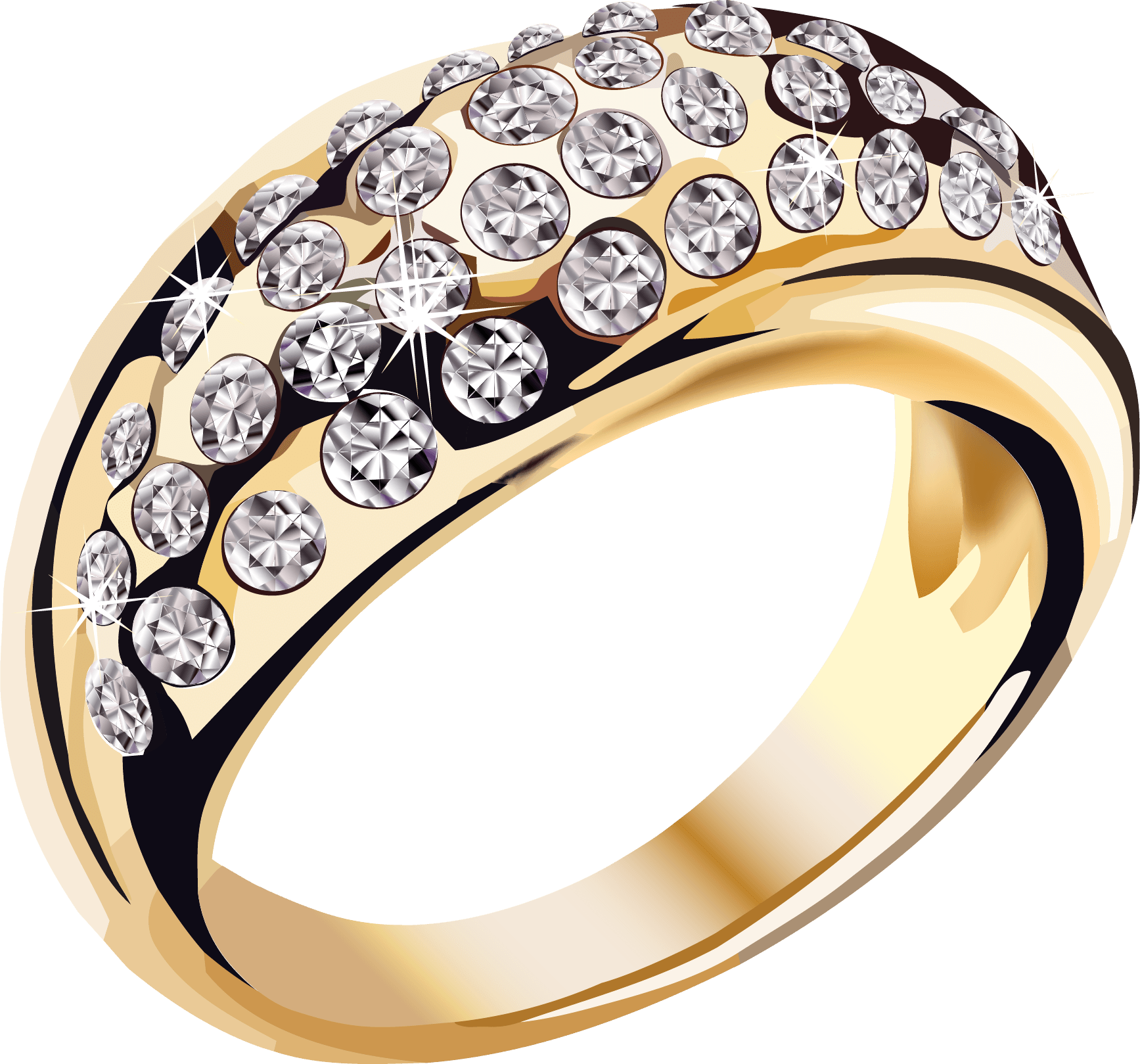 Gold Diamonds Ring Jewelry