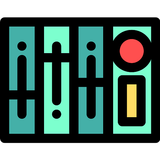 Colorful Mixing Desk Icon