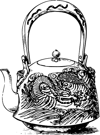 Asian Tea Pot with Dragon Design