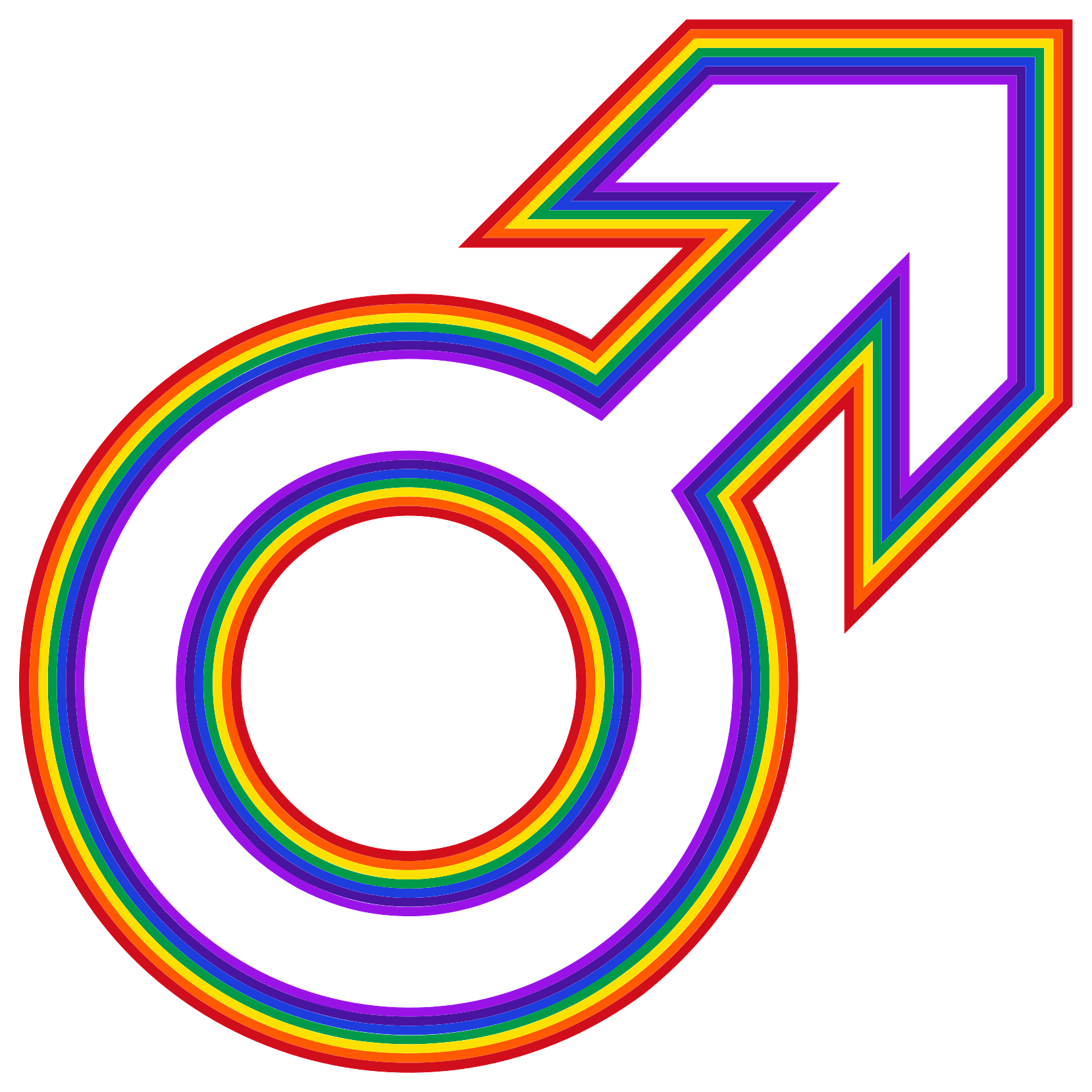 Male Symbol Rainbow