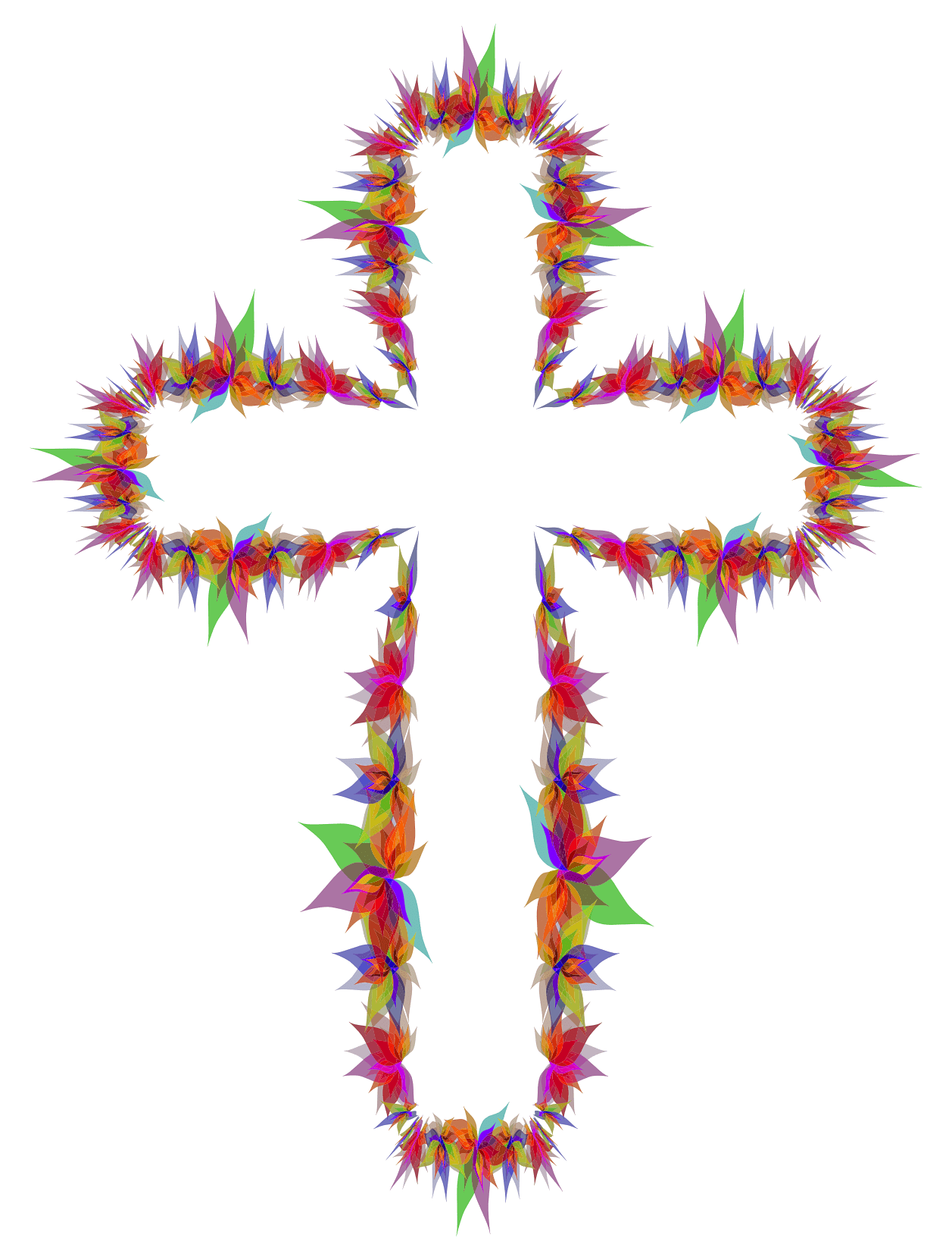 Abstract Flower Cross