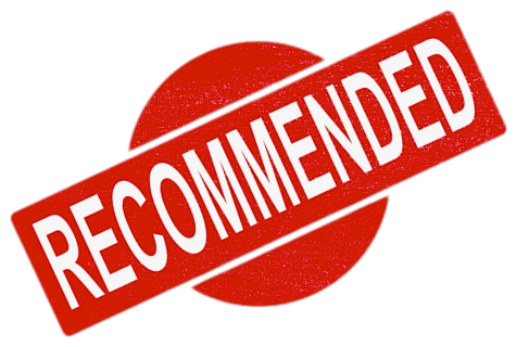 Recommended Red and White Stamp