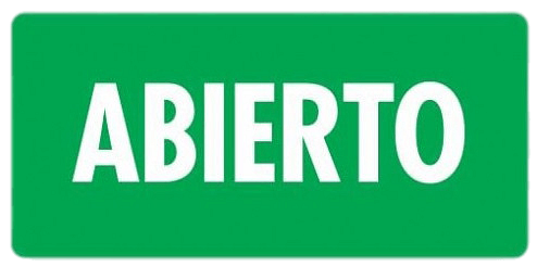 Abierto Green Sign