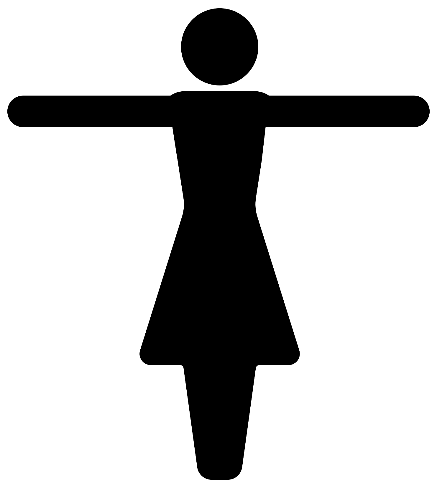 Woman Outstretched Arms Pictogram