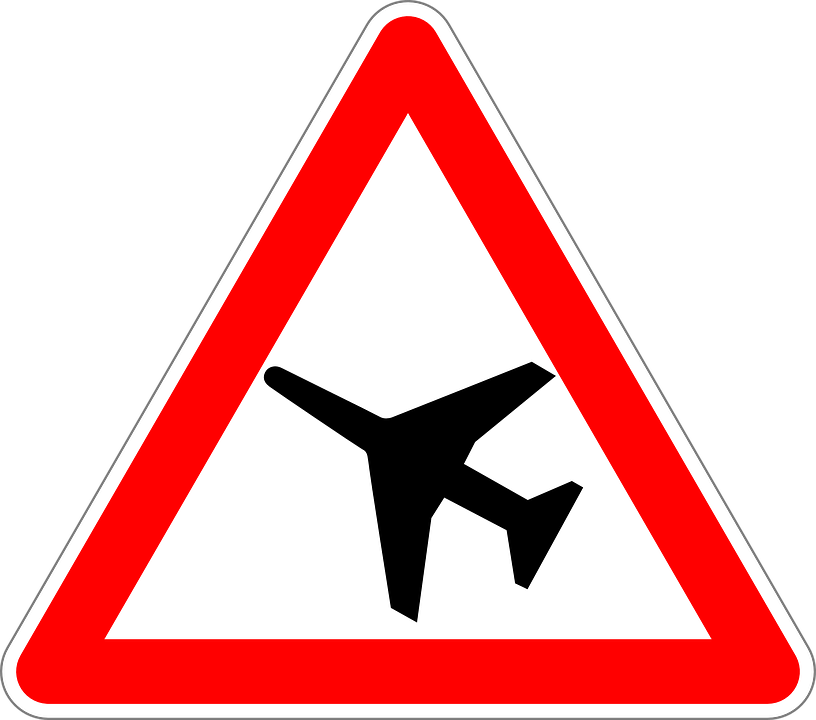 Low Flying Aircraft Warning Road Sign