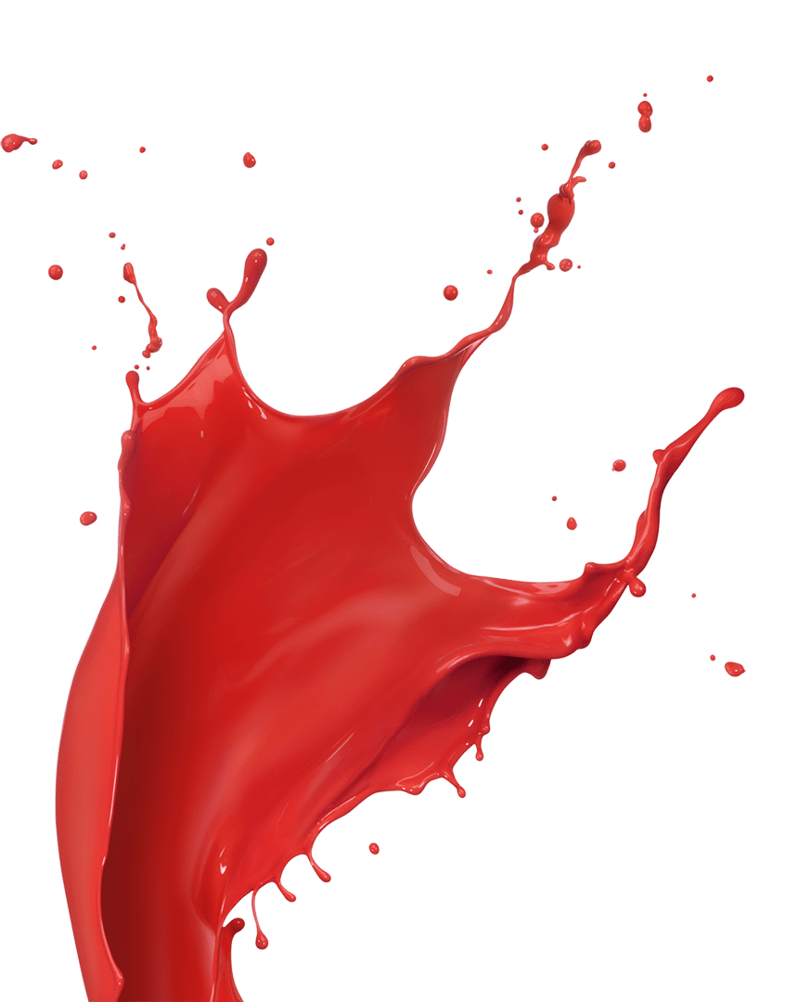Red Paint Splatter Footer