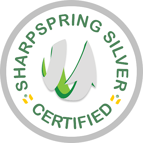 SharpSpring Silver Certified round logo seal
